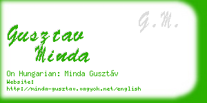 gusztav minda business card