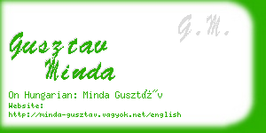 gusztav minda business card